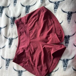 Red /Maroon Lululemon athletic shorts